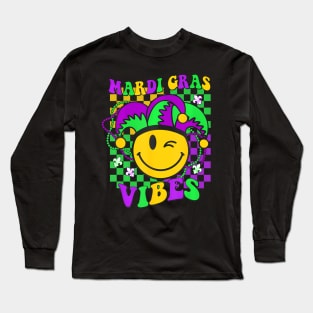 Retro Mardi Gras  New Orleans Men Women Kids Long Sleeve T-Shirt